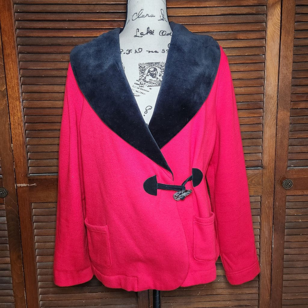Lauren Ralph Lauren Toggle Blazer W Velvet Collar - Picture 1 of 9